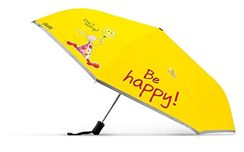 Preisvergleich Produktbild Oups Taschenschirm - Don´t worry! Be happy! (Sonnengelb): mit 2-Weg-Automatik