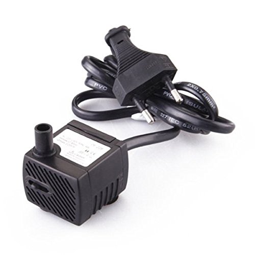WINOMO AC Aquarium 220V-240V 350L/H 4W Aquarium Teichpumpe Tauchpumpe Wasser mit EU-Stecker (schwarz)