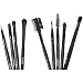 FASH Professional makeup Brush Set with Leather Pouch, 12-Piece, For Eye Shadow, Blush, Eyeliner, eyebrow.....