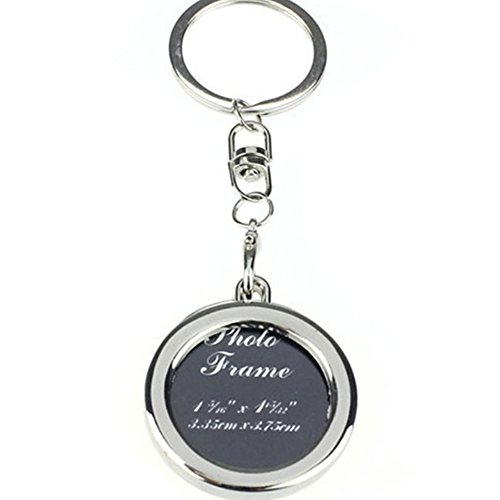 MESE London Marco Foto Círculo Llavero Memoria Plata