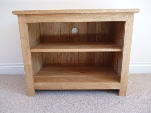 Small 600 to 800mm Oak TV unit/stand with adjustable shelves