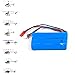 Produktbild 1300mAh, 7,4V Akku für RC Hubschrauber-Modelle 9053, 9050, 9101, 9104, 9115, 9118, LT-711, LT-713, F45/F645, T55, Ersatzakku für ferngesteuerte Helikopter