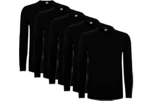 RAFASSHOP Roly Pack 5 Camiseta Manga Larga Hombre Unisex Extreme, Camisetas Manga Larga Hombre 100% algodón, Pack Camisetas Manga Larga Hombre, Camiseta Hombre Manga Larga, Camisetas Hombre Manga Larga