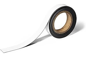 Durable 170802 Cinta de identificación magnética, 5m x 30mm, puede ser cortada a cualquier tamaño, blanca