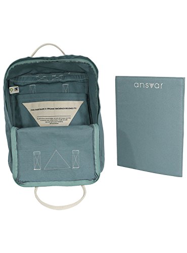 Ansvar II Rucksack aus Bio Baumwoll Canvas - Hochwertiger Damen   Herren Tagesrucksack aus 100  nachhaltigen Materialien - Wasserabweisend - Rucksack 