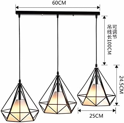 MeloveCc chandeliers The Creative Furniture And Lighting Antique Iron Industrial Lighting Long Tray 3 And The Black + White Cover 60Cm