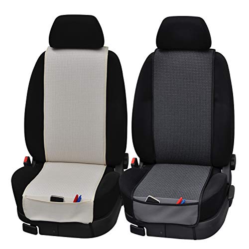 JOYSHOP s.r.l. Coprisedili Auto Universali Coppia Anteriori - Super Resistente a Usura, Lavaggio e Luce - Pregiato Tessuto Jaquard - Prodotto Artigianale Made in Italy - JOYCAPRI Antracite