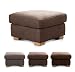 Produktbild Cavadore Hocker Ventere / Beistellhocker in Wildlederoptik / 70 x 44 x 70 cm (BxHxT) / Braun