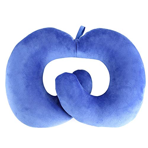 Preisvergleich Produktbild SNDJVEIQS Nackenhörnchen U-förmiges Reisekissen für Flugzeug Aufblasbares Nackenkissen Office Nap Bequeme Schaumkissen für Schlaf-Heimtextilien