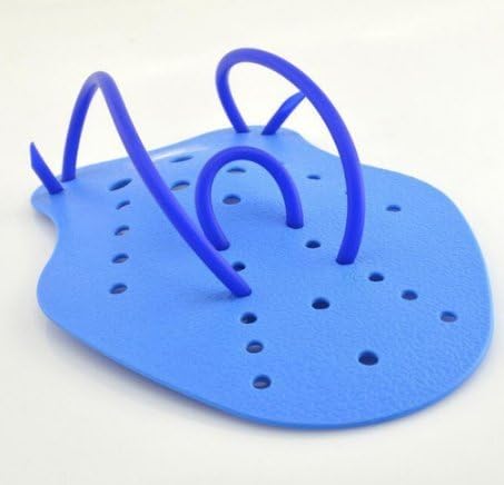 WJiXin 1 Pair Kids Adults Swimming Hand Paddles Fins Power Training Gloves Blue -Water palm size M
