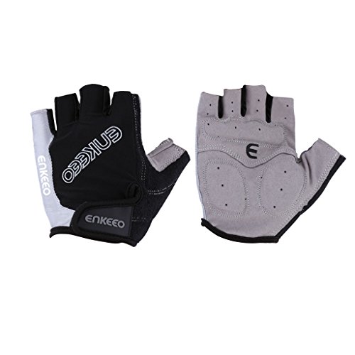 Enkeeo Fahrradhandschuhe Fitness-Handschuhe Reithandschuhe Radsporthandschuhe Trainingshandschuhe mit Adjustable Handgelenkstütze für Road Race, Mountainbike, Radsport, Reiten, Wandern, Bergsteigen, Camping und mehr Sports im Freien, Idea für Damen Herren Frauen Männer