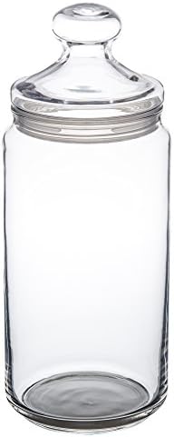 Casa Vivente - Vintage Style Glass Biscuit Jar - Storage Glass for Sweet Treats - Traditional Kitchen Storage with Lid - Unique Kitchen Decoration - Original Gifts for Men and Women