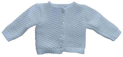 Brecrest Fashion Baby-Girls Zip Zap GG0827 Cardigan, White, 0-3 Months (Manufacturer Size:3 Months)