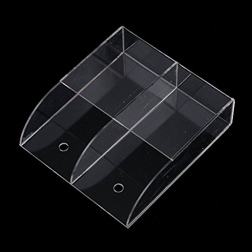 Oriskey Klar Acryl Fernbedienungshalter Fernbedienung Wandhalterung Halter Kasten Behälter Aufbewahrungs Box für TV Klimaanlage Fernbedienungen, 2 Fächer - 6