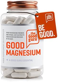 Magnesium Capsules by The Good Guru | Containing Vitamin B6 | Reduces Anxiety | Maintain A Healthy Blood Pressure - 90 Capsules