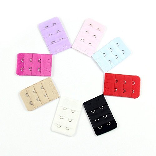 Nestling® BH Extender Erweiterung 3 Reihen mit je 2 Haken Set BH-Extender BH-Verlangerung BH-Erweiterung,8 Stuck