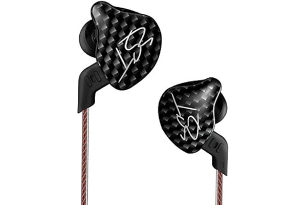 CCA KZ ZST Écouteurs Intra-Auriculaires colorés 1BA 1DD Double Pilote Filaire HiFi Écouteurs de Jeu ergonomiques avec câble détachable à 2 Broches pour Singer Audiophile DJ Noir sans Micro