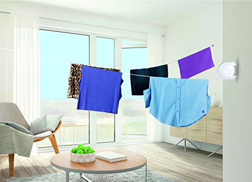 EASYmaxx Wäscheleine ausziehbar 12m ( Camping, Terasse, Balkon, Wetterfest ) - 6