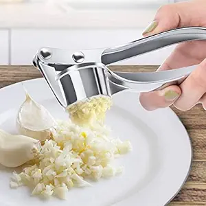 HOME MUFFIN Garlic Crusher, Ginger Garlic Crusher, Garlic Press, Garlic Crusher for Kitchen, Ginger Crusher, Ginger Garlic Crusher for Kitchen, Garlic Mincer, Garlic Presser, Garlic Chopper, Ginger Garlic Paste Maker, Kitchen Tools, Kitchen Accessories Items, Kitchen Gadgets