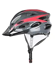 FABSPORTS Light Weight Bicycle/Bike Helmet with Back Light with Flexible Padding for Kids and Adults, Adjustable Size, for Road & Mountain Cycling/Skating