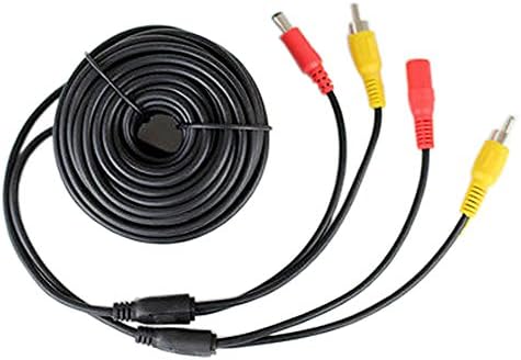 ATian RCA DC Power Audio Video AV Extension Cable for CCTV Security, Car Tuck Bus Trailer Reverse Parking Camera (10m)