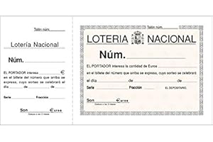 PACK 10 TALONARIOS DE LOTERIA 21X10,5 CM LOAN