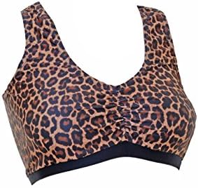 Pole Dynamix Pole Dancing Top. Leopard Top With a Deep Rouch Front and Racer Back (Top #1)