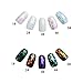 Shot--In 5 Colors Newest Broken Glass Foils Finger DIY Nail Art Stencil Decal Stickers