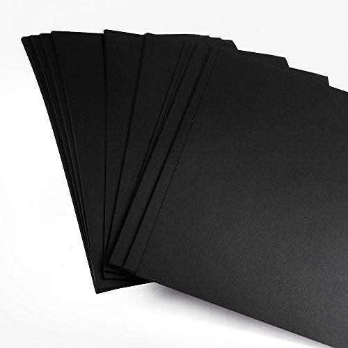 Fotokarton, Bastelkarton schwarz, 50 Blatt, DIN A4, hochwertige Qualität, 300 g/m² - 3