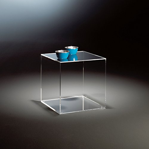 HOWE-Deko Hochwertiger Acryl-Glas Würfel, klar, 35 x 35 cm, H 35 cm, Acryl-Glas-Stärke 8 mm
