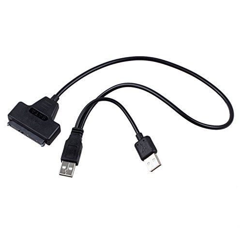 MasterStor USB 2.0 auf Serial ATA SATA 15 + 7 22P Adapter-Kabel für für 2.5″ HDD Laptop-Festplatte - 2