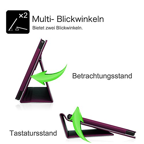 Fintie Odys Rapid 10 LTE Hülle Case – Slim Fit Folio Premium Kunstleder Schutzhülle Tasche Etui Smart Cover mit Ständerfunktion für Odys Rapid 10 LTE 25,7 cm (10,1 Zoll) Tablet-PC, Lila - 5