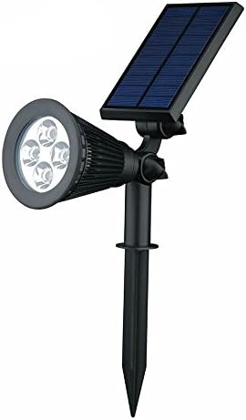 Outdoor Solar Lights, Solar Powered Spotlight 2-in-1 Adjustable In-Ground Lights Landscape Wall Lights Waterproof Security Lights for Outdoor Yard Garden Lawn-Auto-On/Off 3rd Generations