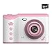 Produktbild WANGCHAO Intelligente Digitale Cartoon-Kinderkamera, 2,8-Zoll-Touchscreen, 12 Megapixel-Doppellinse, eingebauter Spaß-Fotorahmen, Kindergeschenk (einschließlich 16-GB-Karte),Rosa