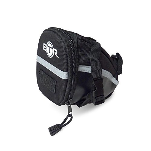 BTR Fahrrad Satteltasche. Kompakte Fahrradtasche. Schwarz / Silber. Wasserbeständig - 6