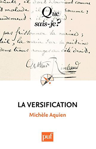Download La versification: « Que sais-je ? » n° 1377 Download La versification: « Que sais-je ? » n° 1377