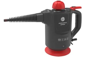 Hoover SGE1000 011 Pistola a Vapore, Capacità 0.37 Litri, Pulitore a Vapore Professionale, Vapore pronto in 2 minuti, 100W, Grigio e Blu