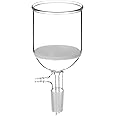 ISKO® Borosilicate Glass Buchner Filtering Funnel with Coarse Frit(G1), Standard Taper Inner Joint and Vacuum Serrated Tabulation (200ml)