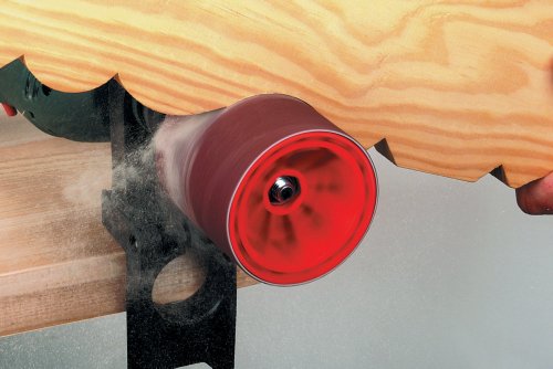 Wolfcraft 2245000 Schleifwalze mit Schleifband, Schaft 8 mm Ø 75 x 80 - 2