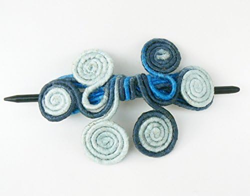 Slide hair barrette Curly hair fascinator Long thick hair clip Brooch shawl pin