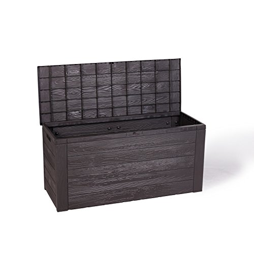 Vanage Aufbewahrunsgboxen Auflagen / Kissen / Aufbewahrungsbox WOODY, circa 120 x 45 x 60 cm, anthrazit-braun - 2