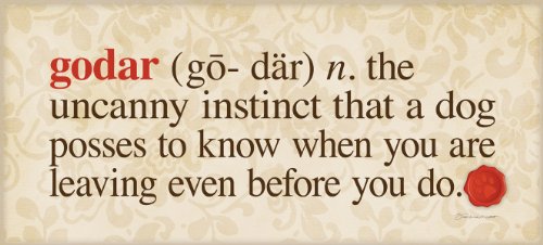 Blue-Fox-Godar-A-Dog-Possesses-Wood-Plaque