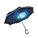 Produktbild BENNIGIRY Universum Weltall Nebula-Double Layer Inverted Sonnenschirm, faltbarer Regenschirm, windfest mit UV-Schutz, der große Straight-Regenschirm für Auto Regen-c-shaped.