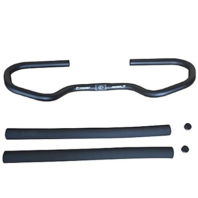 UPANBIKE Guidon papillon Upanbike pour vélo, avec poignées en éponge pour trekking, cyclisme, vélo de route (Φ 25,4 mm 31,8 mm), noir