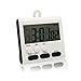 Produktbild Digital Küchenuhr/ Timer, 24 Stunden, magnetisch, mit großem LCD-Display 1 Stück weiß / schwarz