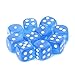 Produktbild Manyo 10pcs Mehrfarbig 6 Seitige Würfel, leicht und tragbar, perfekt für Brettspiel, Club und Bar Spiel Tool, Familienspiel, Math Teaching. (Blau)