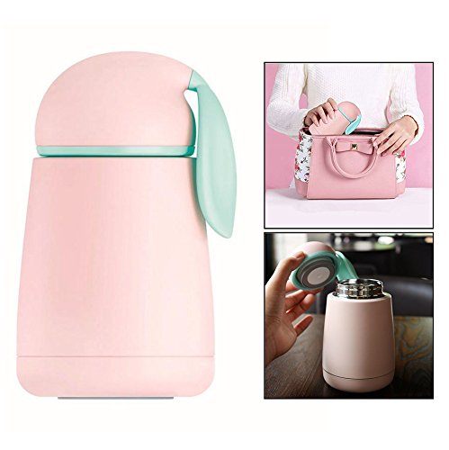 Itian 300ml Tazza con Doppio Isolamento Sottovuoto in Acciaio Inox(Rosa)