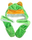 Licus - Set de bufanda, gorro y guantes - para mujer Rana Talla única