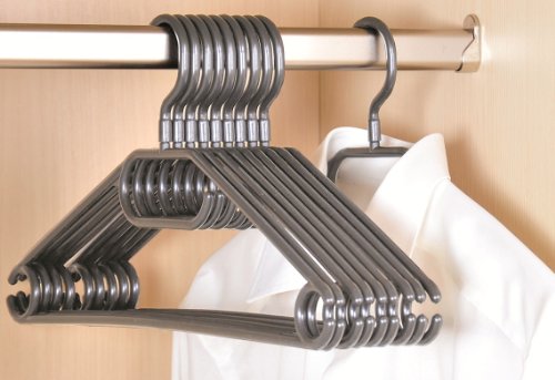Kesper 16812 Kunststoff-Kleiderbügel, 10-er Pack, 40 cm, grau - 2