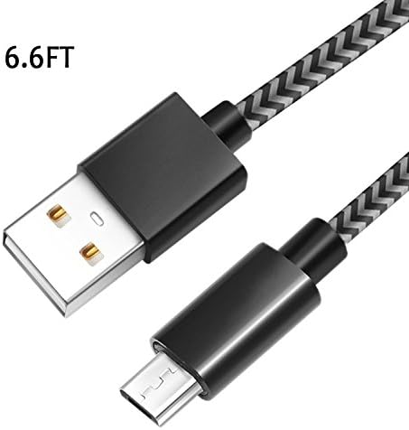 Micro USB Cables, EYESWORLD 6.6Ft/2M Ultra Durable High Speed Nylon Braided Sync and Charge Cables Sync and Charge for Android Smartphones Samsung, Nexus, LG, Sony, BlackBerry, HTC, Motorola, Nokia, Kindle, PS4 Controller